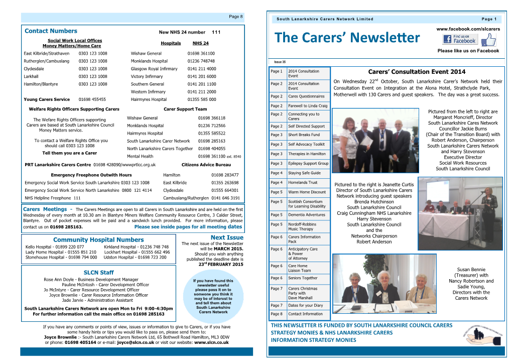 The Carers' Newsletter