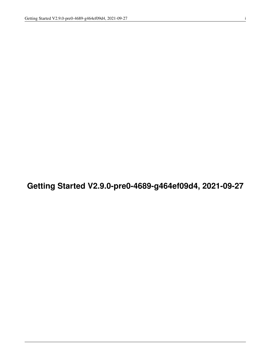 Getting Started V2.9.0-Pre0-4551