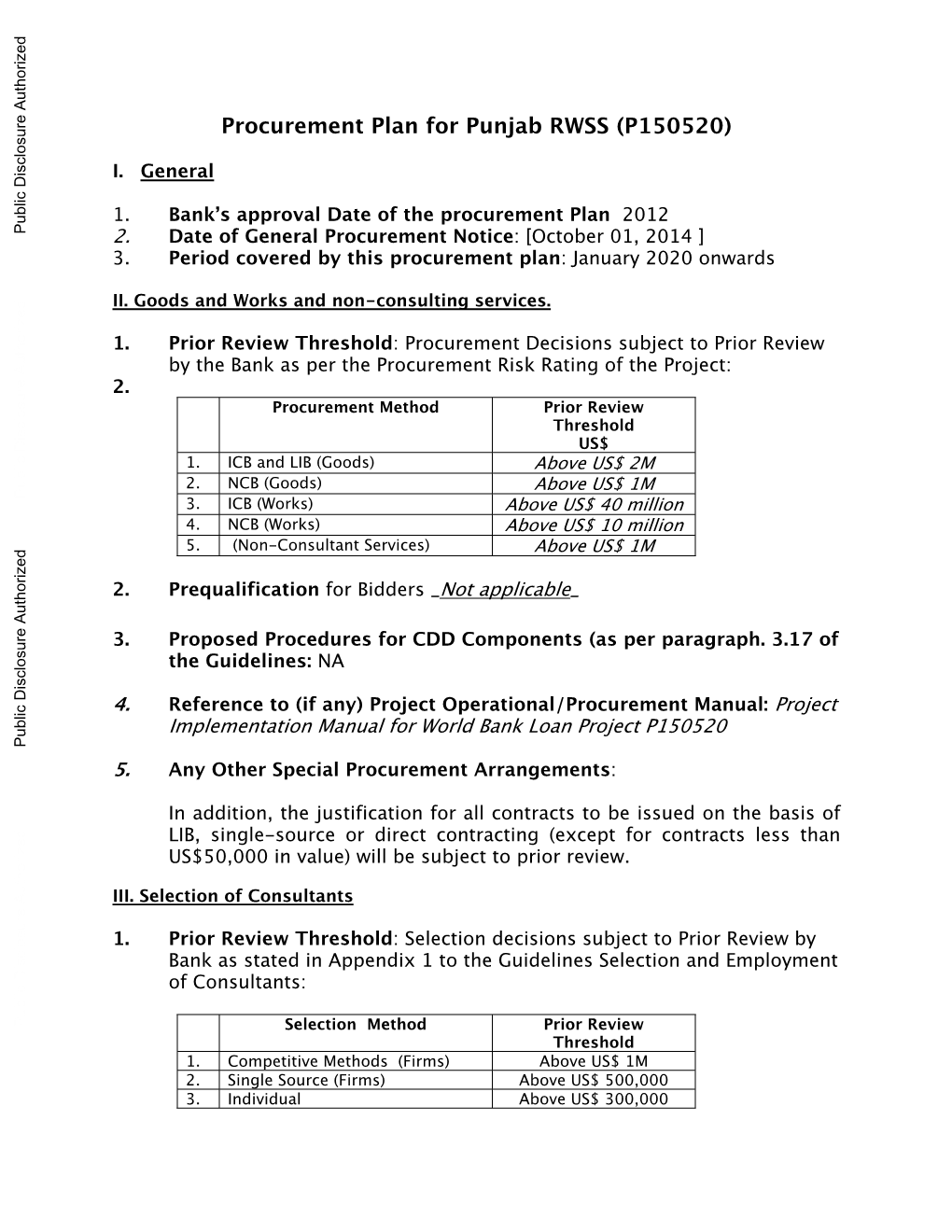 World Bank Document