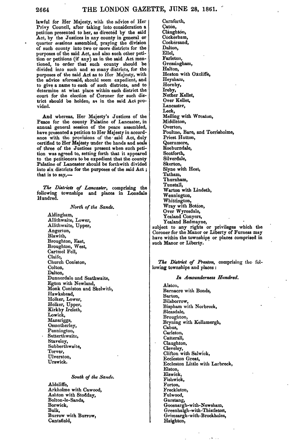 The London Gazette, June 28, 1861