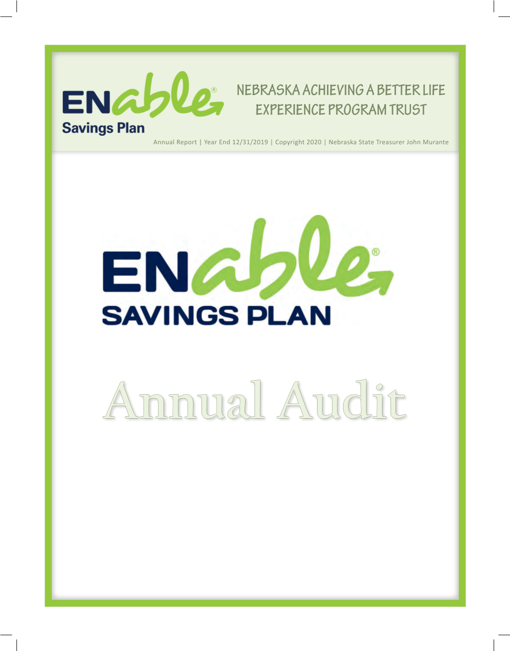 Annual Audit Enable Trust & Disclosure 10/16/19