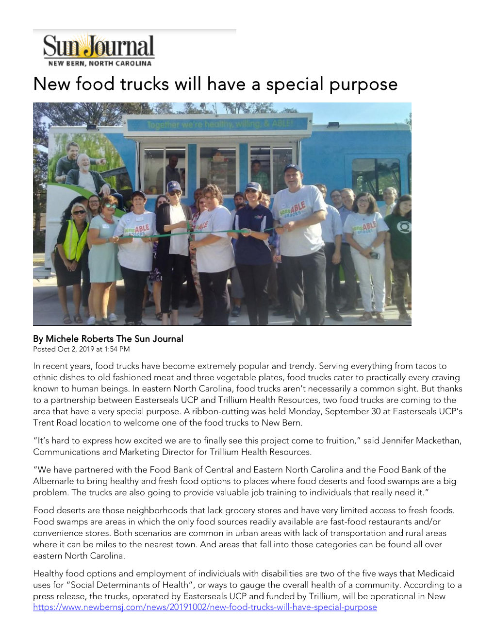 New Food Trucks Will Have a Special Purpose