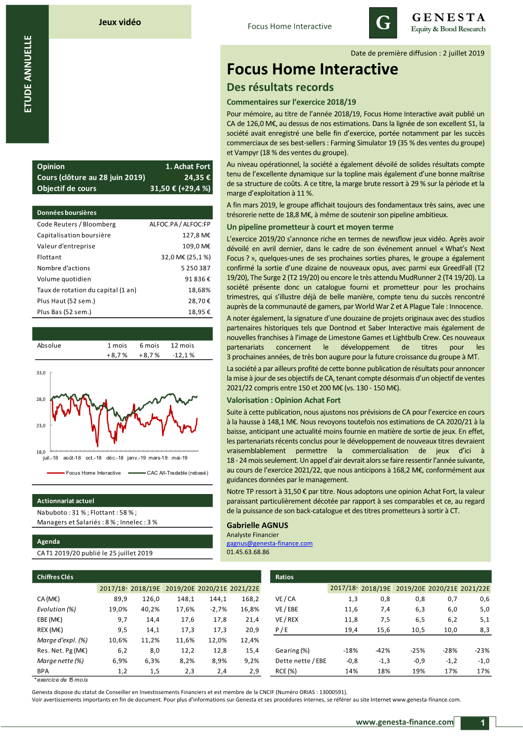 Focus Home Interactive G Equity & Bond Research