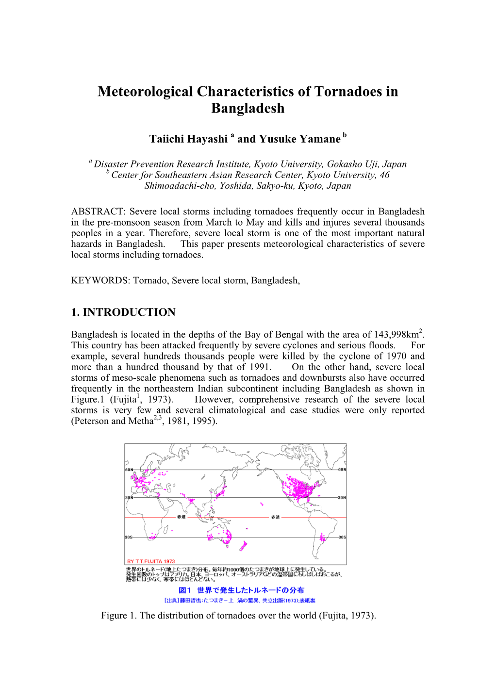 Meteorological Characteristics of Tornadoes in Bangladesh