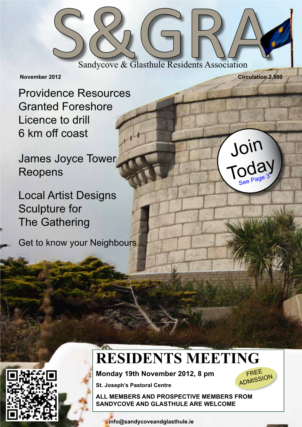 Sandycove and Glasthule Residents Association Newsletter November 2012 Ask Not What Your Association Can Do for You But