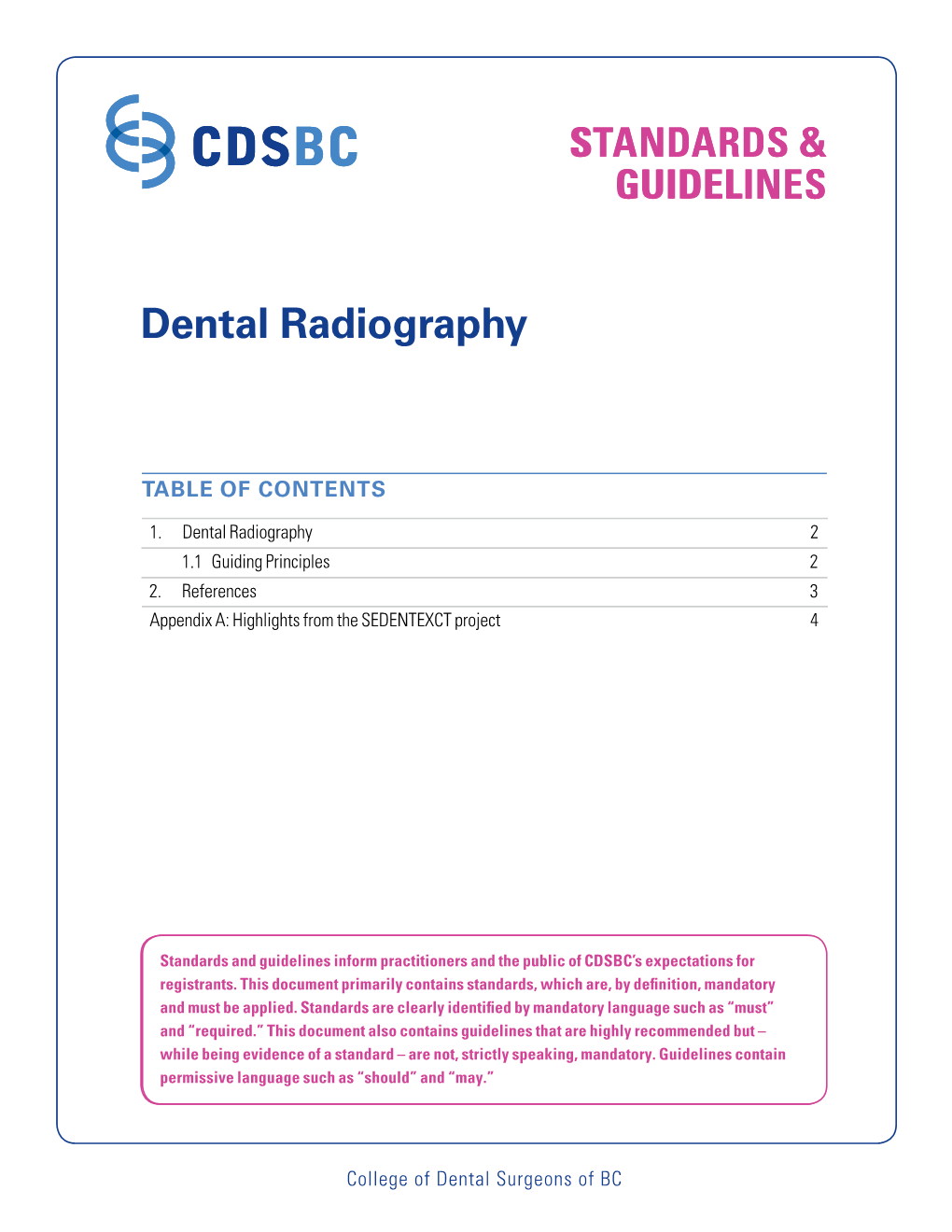 Dental Radiography