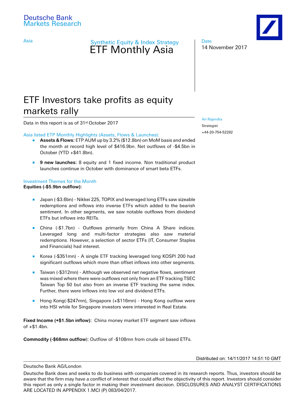 ETF Monthly Asia