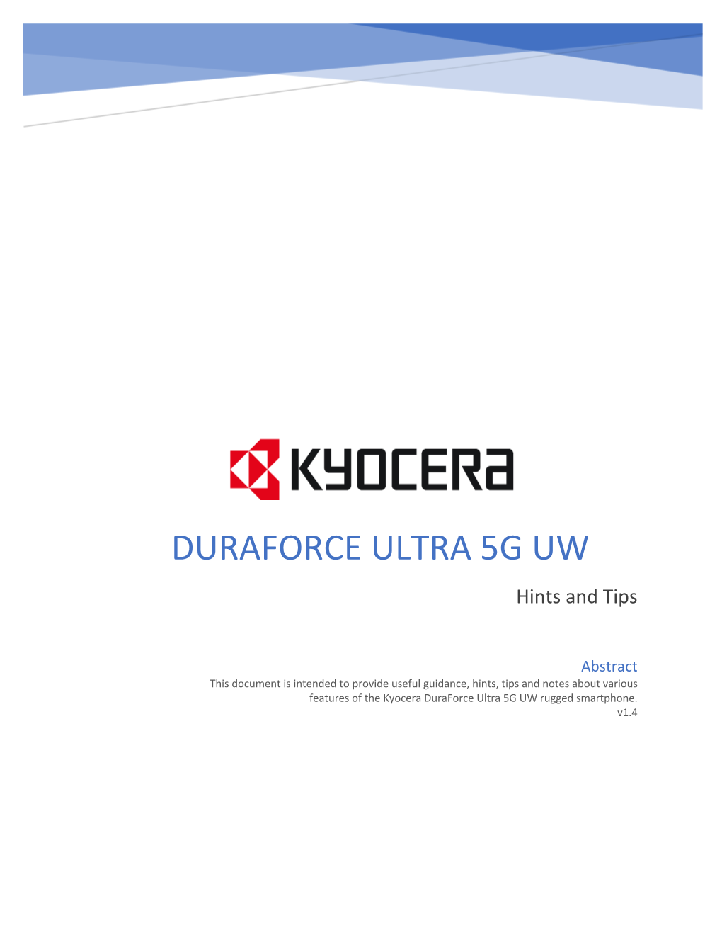 DURAFORCE ULTRA 5G UW Hints and Tips