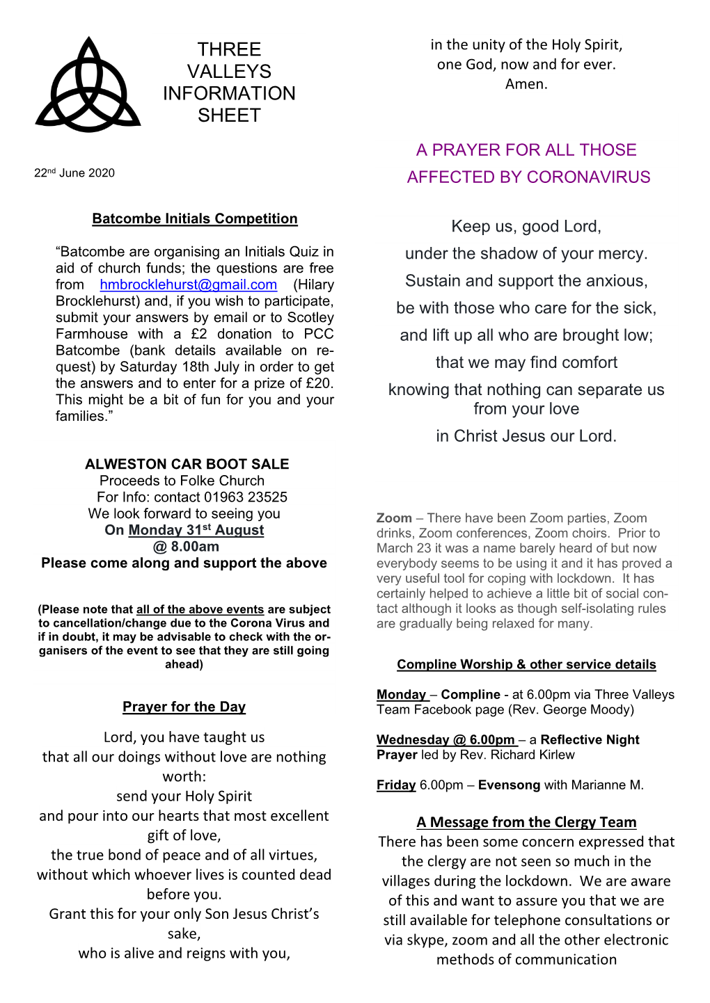 Three Valleys Information Sheet