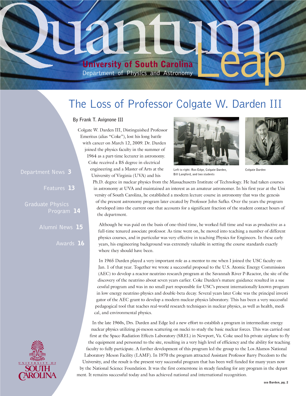 The Loss of Professor Colgate W. Darden III