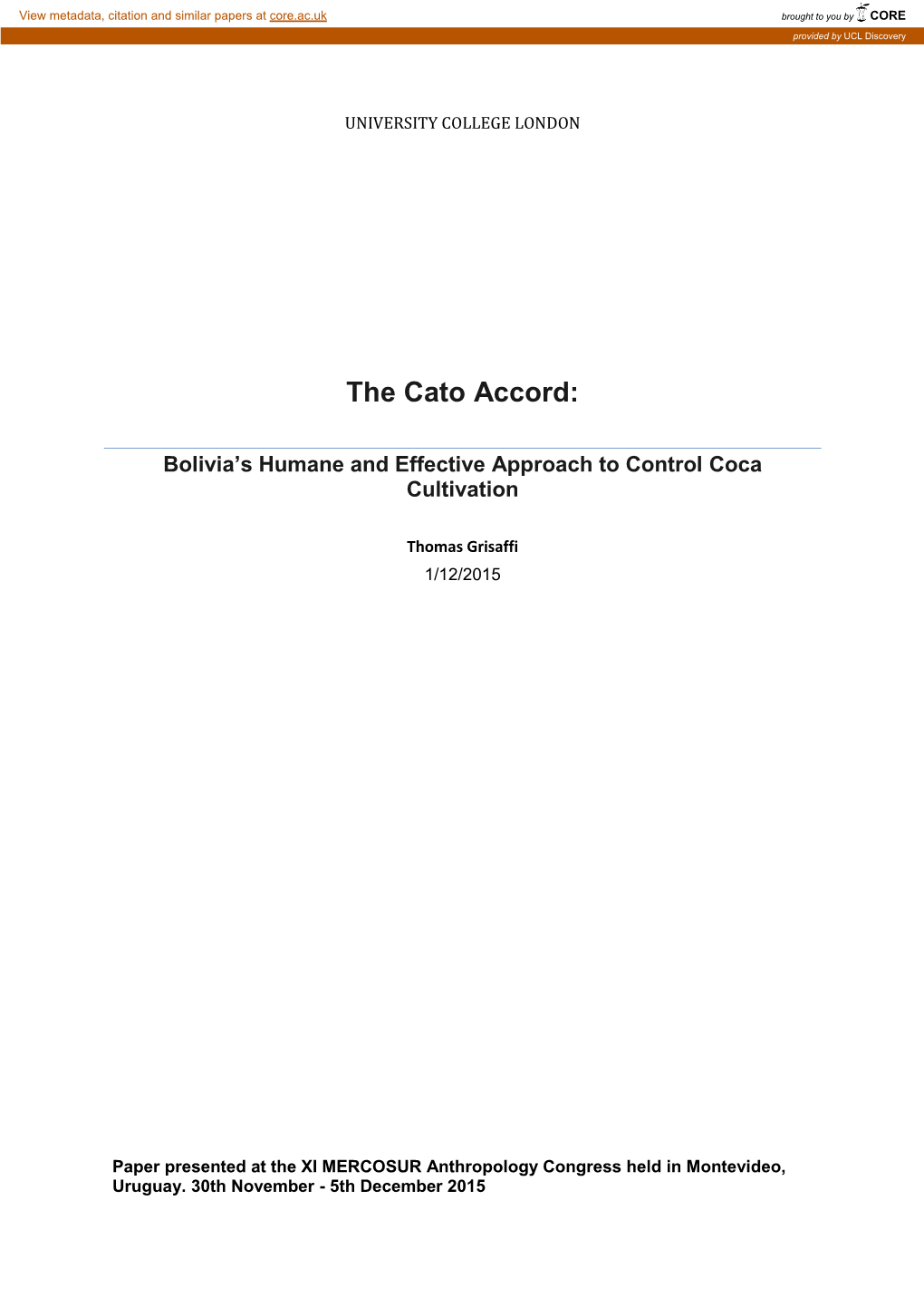 The Cato Accord