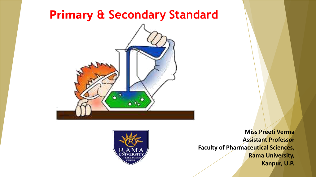 Primary & Secondary Standard