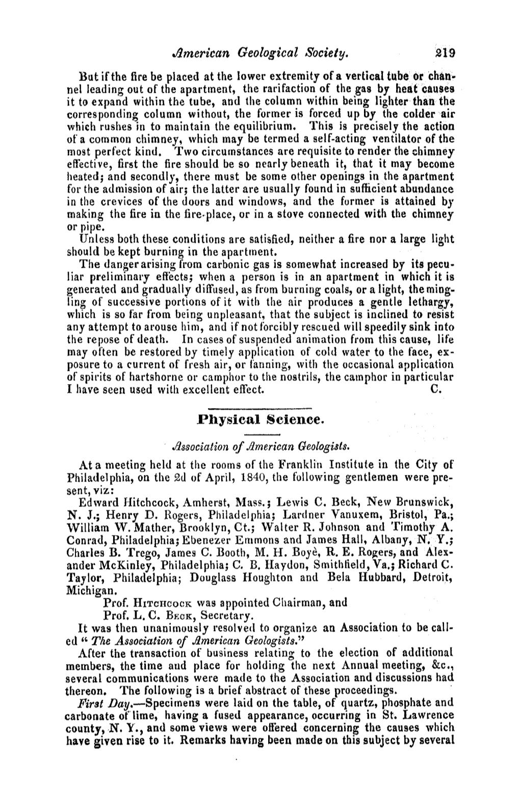 J2merican Geological Society. • Lssociation of £Merican Geologists. Ed