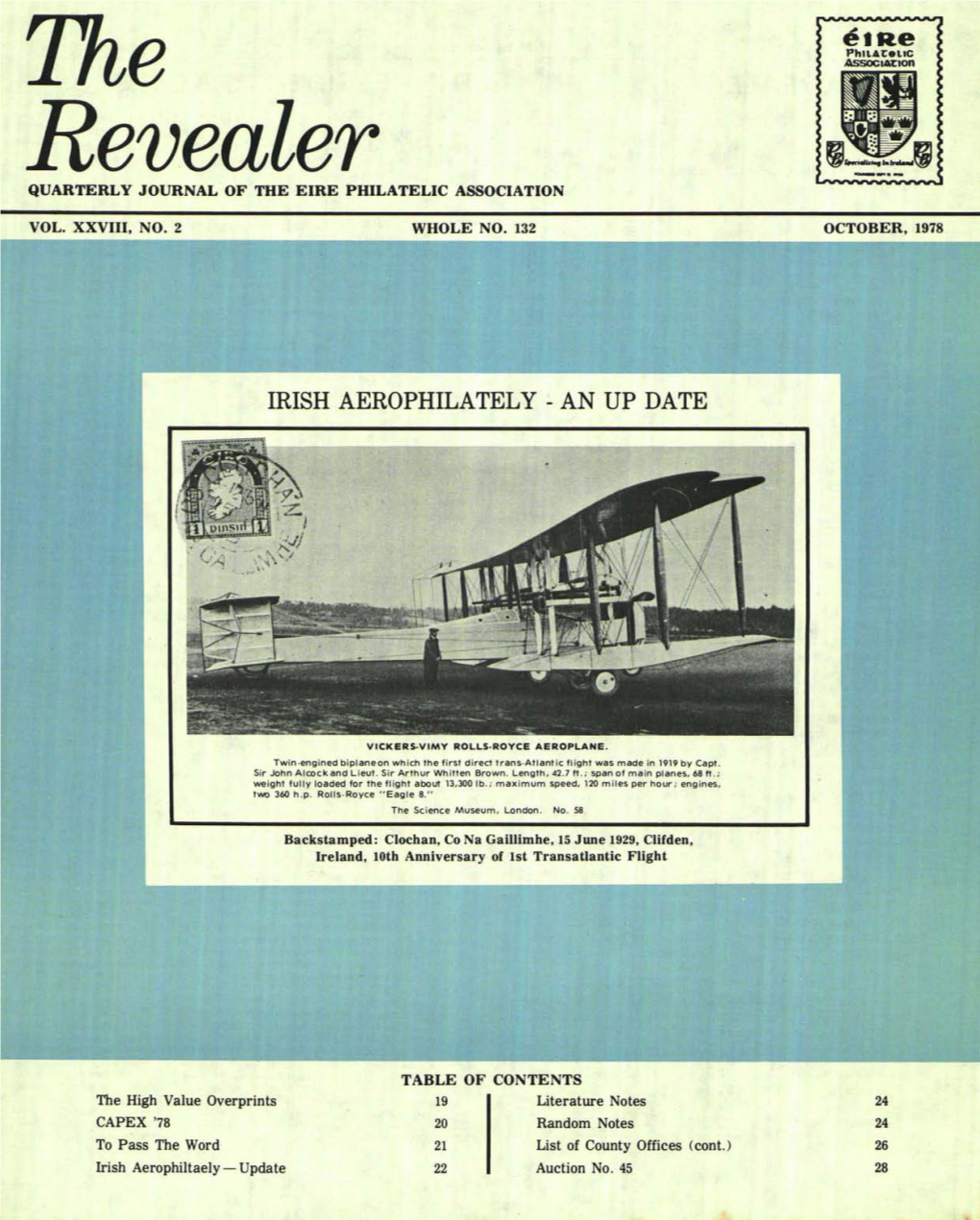 The Revealer October, 1978 the REVEALER the PRESIDENT's NOTES