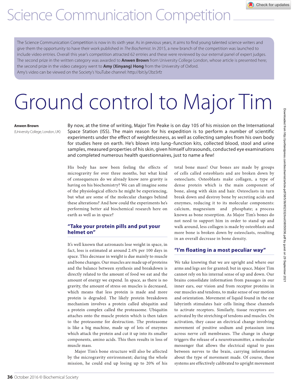 Ground Control to Major Tim Downloaded from by Guest on 29 September 2021
