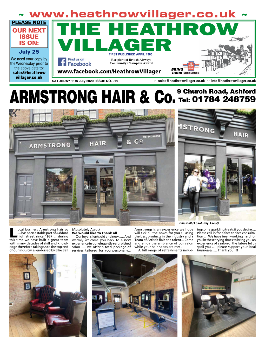 ARMSTRONG HAIR & Co.9 Church Road, Ashford