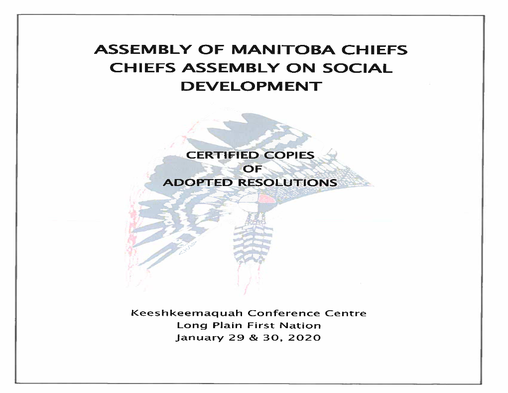 Chiefs Assembly on Social Development, January