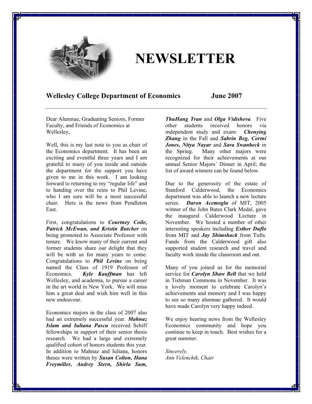 Newsletter 2007