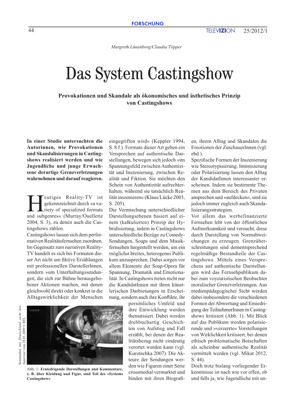 Das System Castingshow