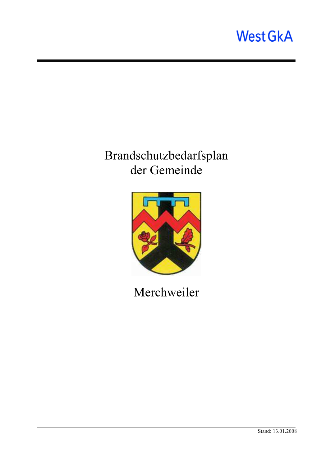 Brandschutzbedarfsplan Der Gemeinde Merchweiler