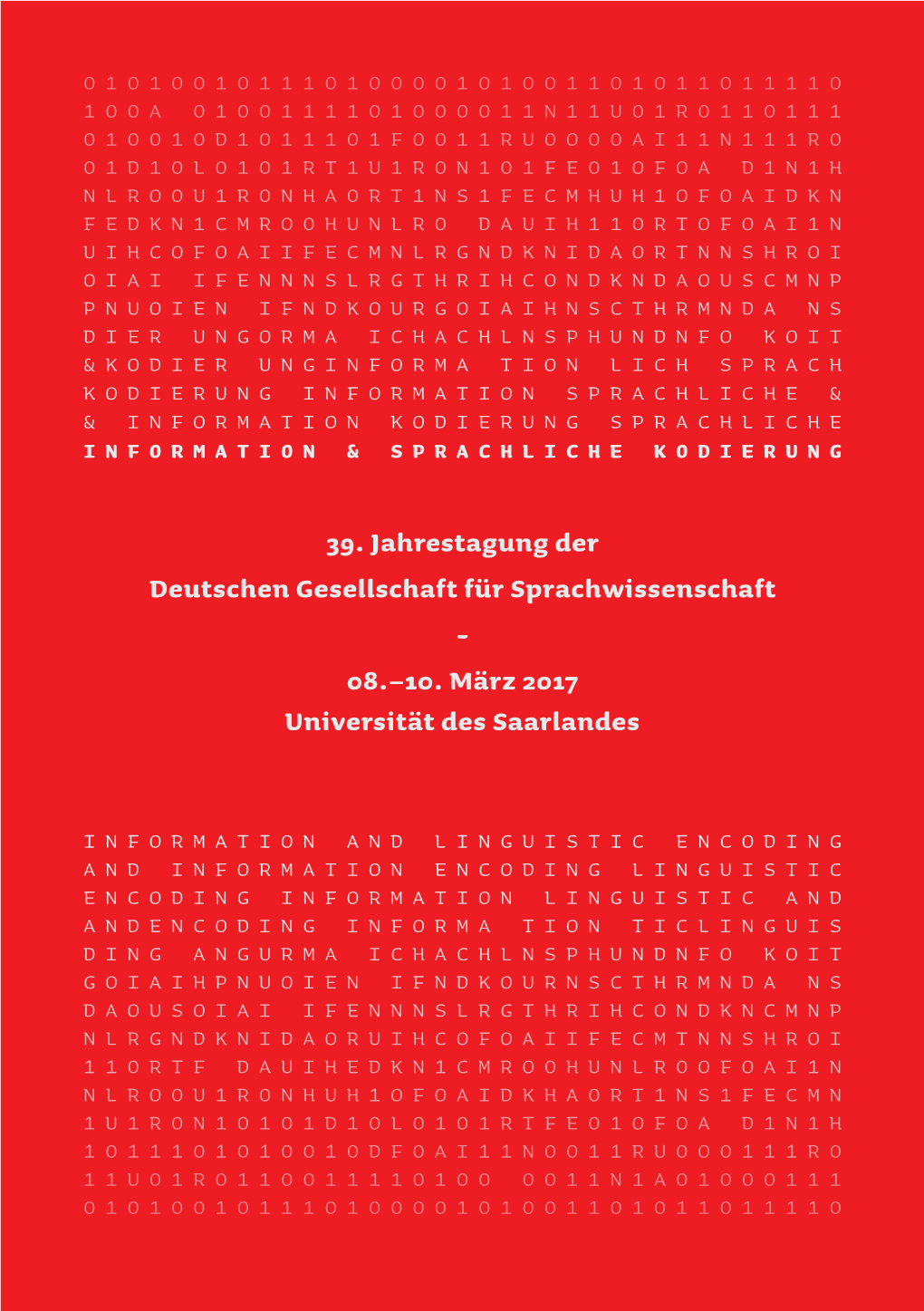 39. Jahrestagung Der Deutschen Gesellschaft Für Sprachwissenschaft ---- 08.–10