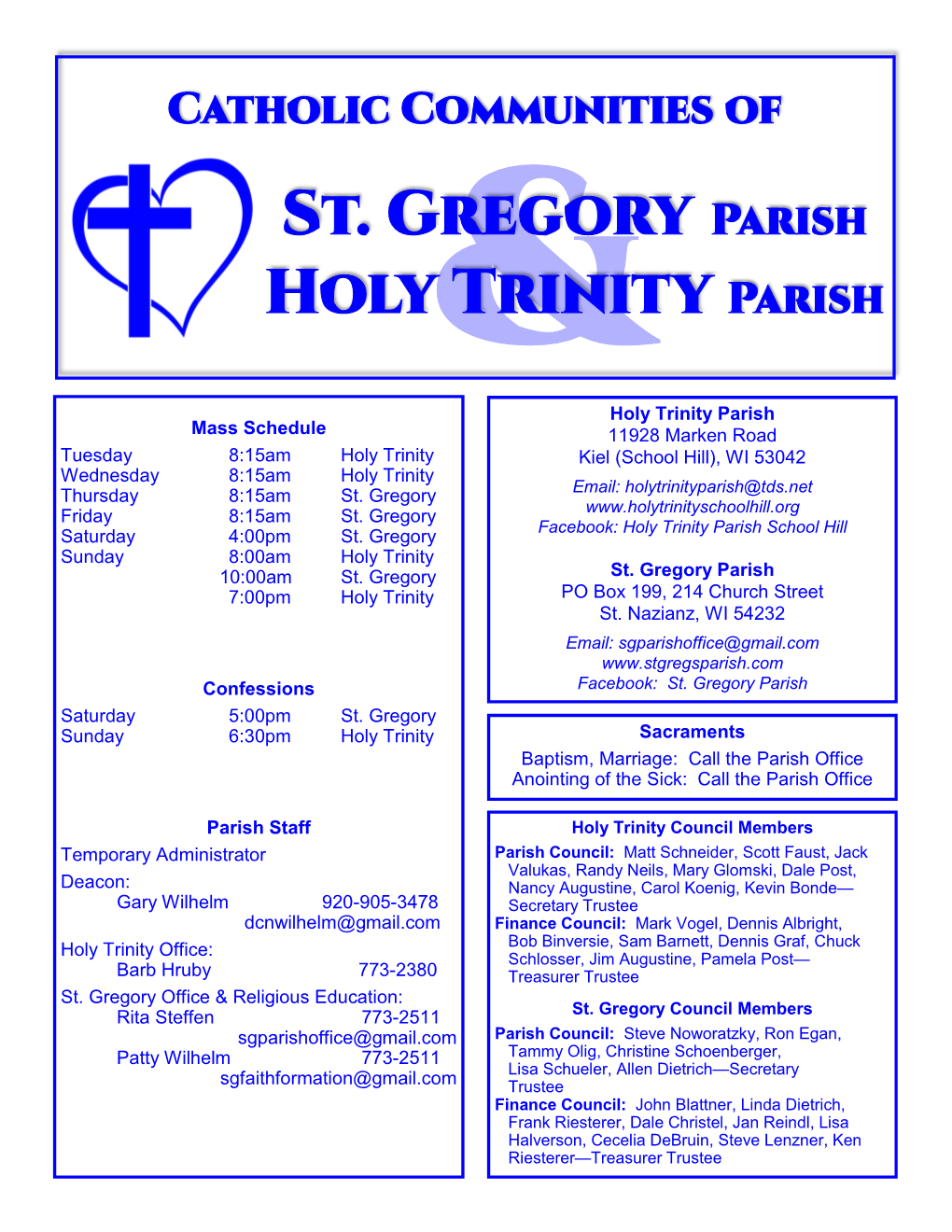 St. Gregory Parish Holy Trinity Parish