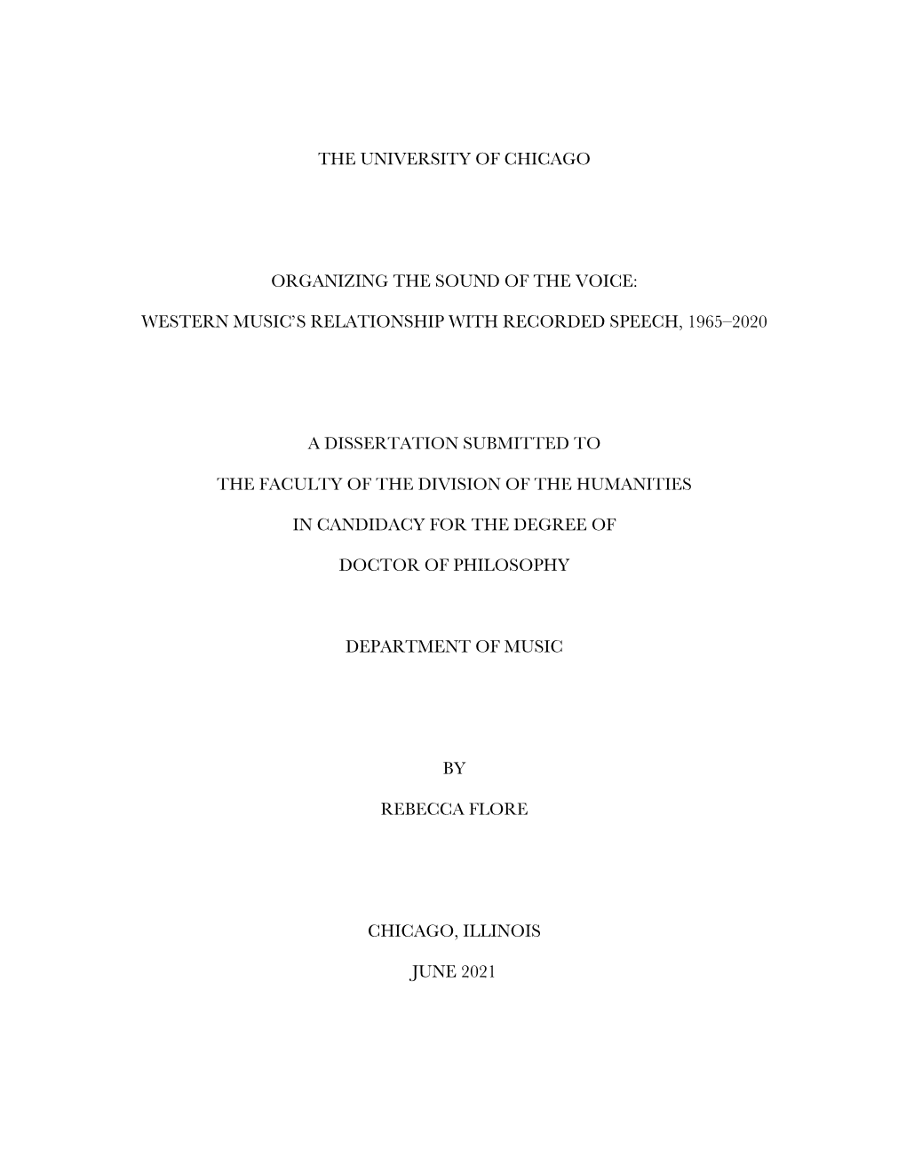 Western Music's Relationship with Recorded Speech, 1965