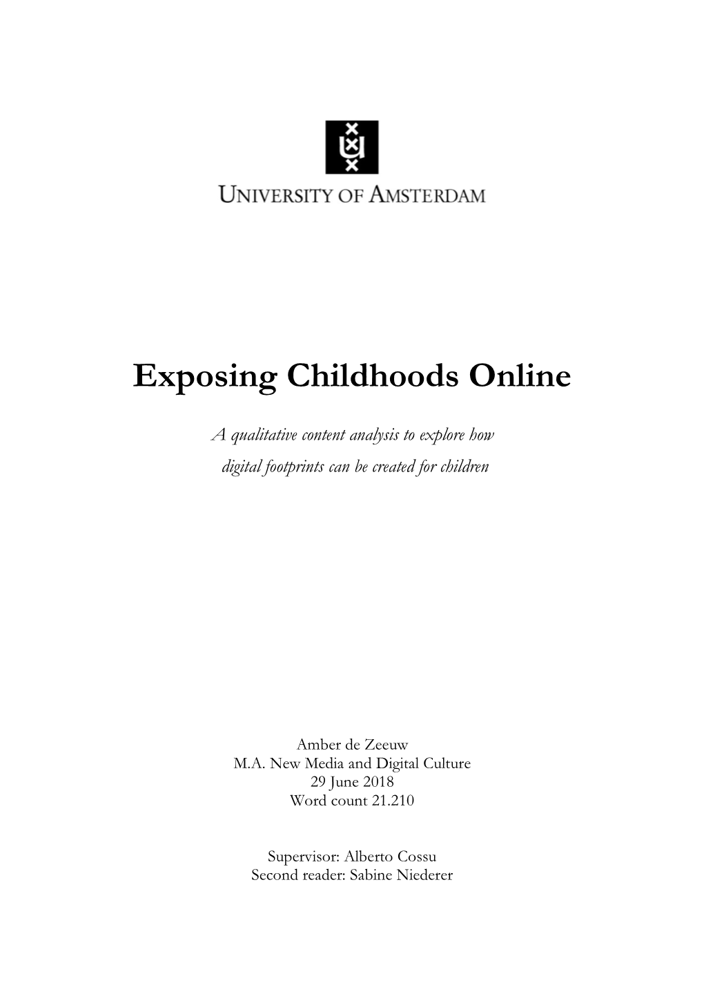 Exposing Childhoods Online