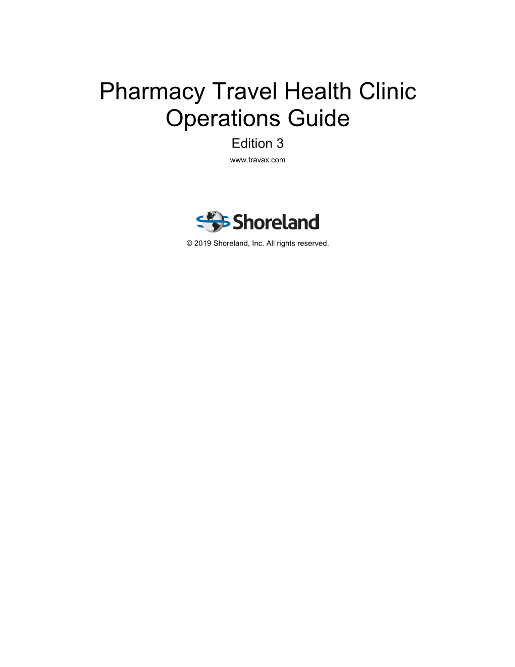 Access the Pharmacy Travel Health Clinic Operations Guide
