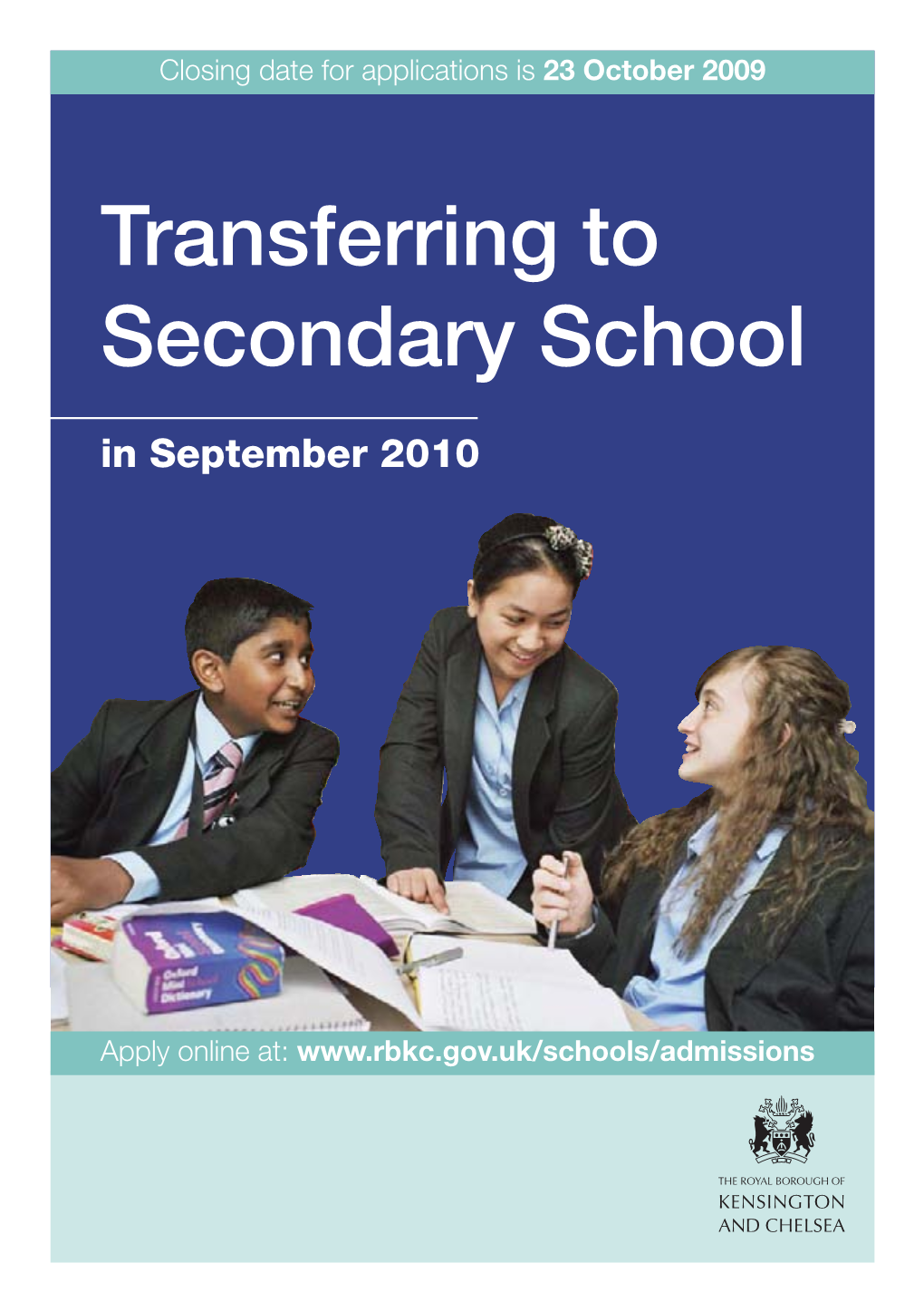 Transferring to Secondary School in September 2010