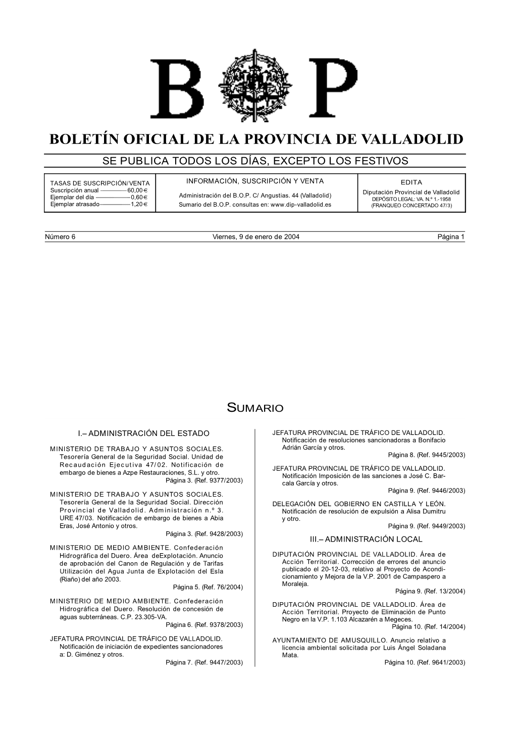 Boletín Oficial De La Provincia De