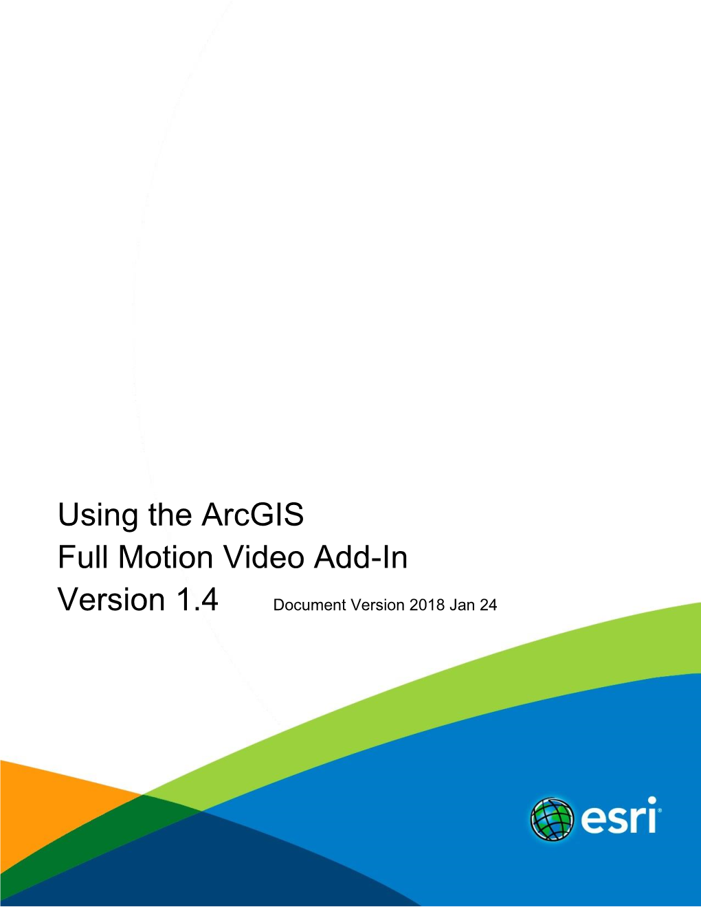 Using the Arcgis Full Motion Video Add-In