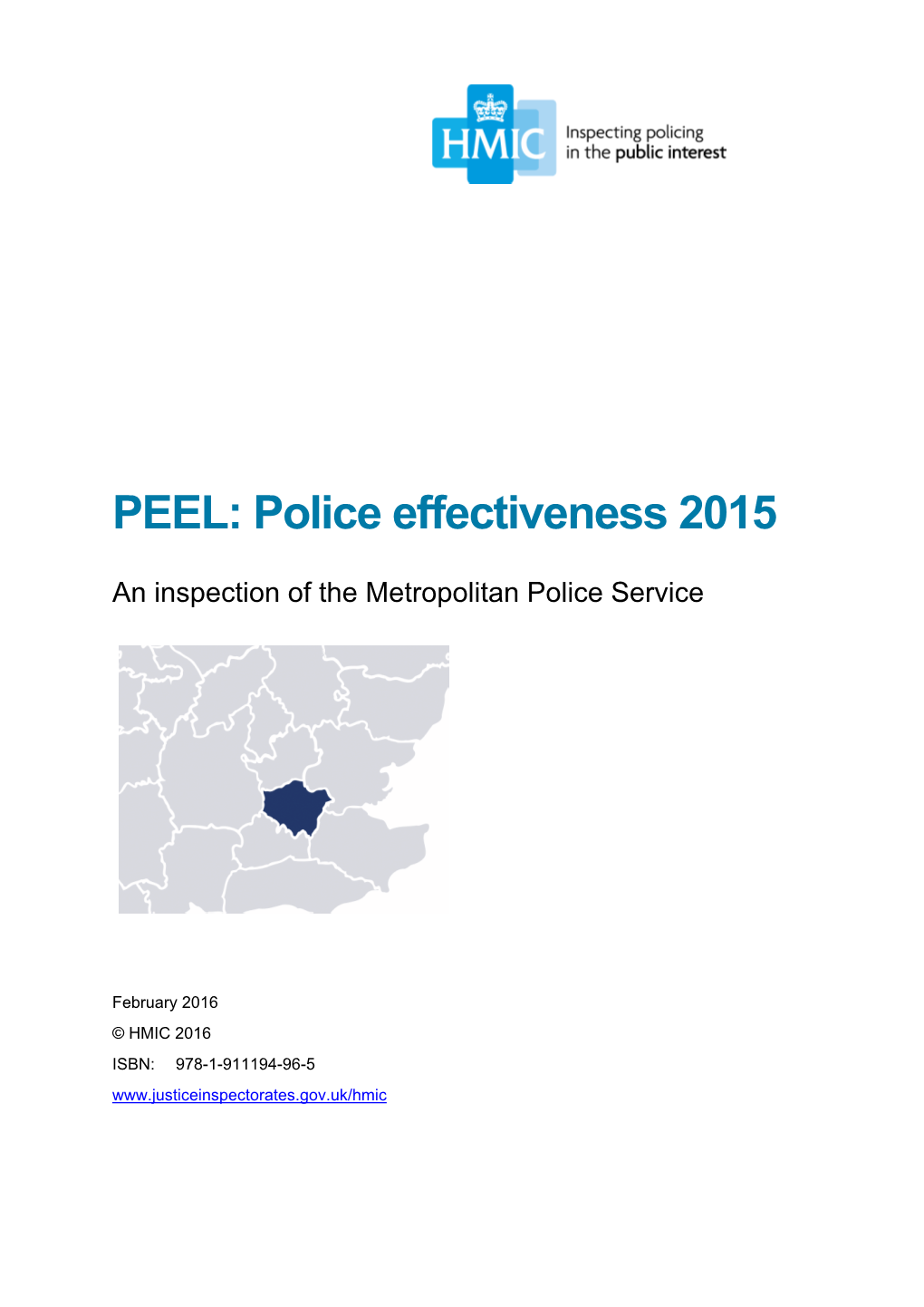 PEEL: Police Effectiveness 2015