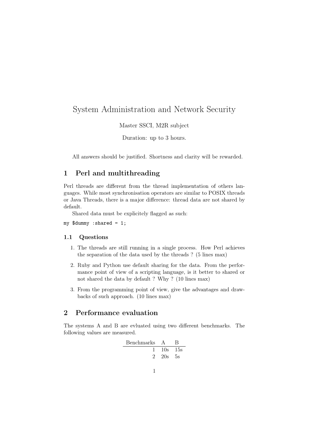 System Administration and Network Security