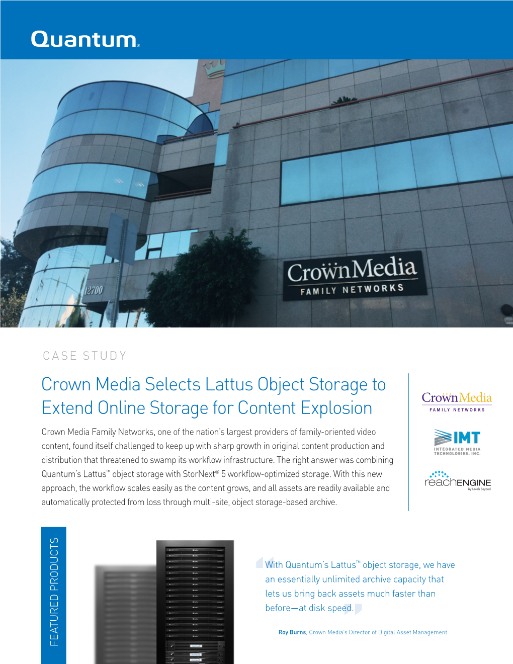 Crown Media Selects Lattus Object Storage to Extend Online Storage for Content Explosion