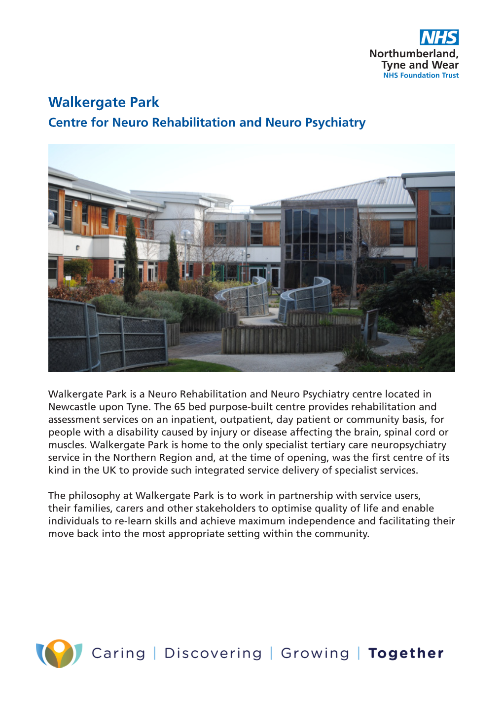 Walkergate Park Centre for Neuro Rehabilitation and Neuro Psychiatry