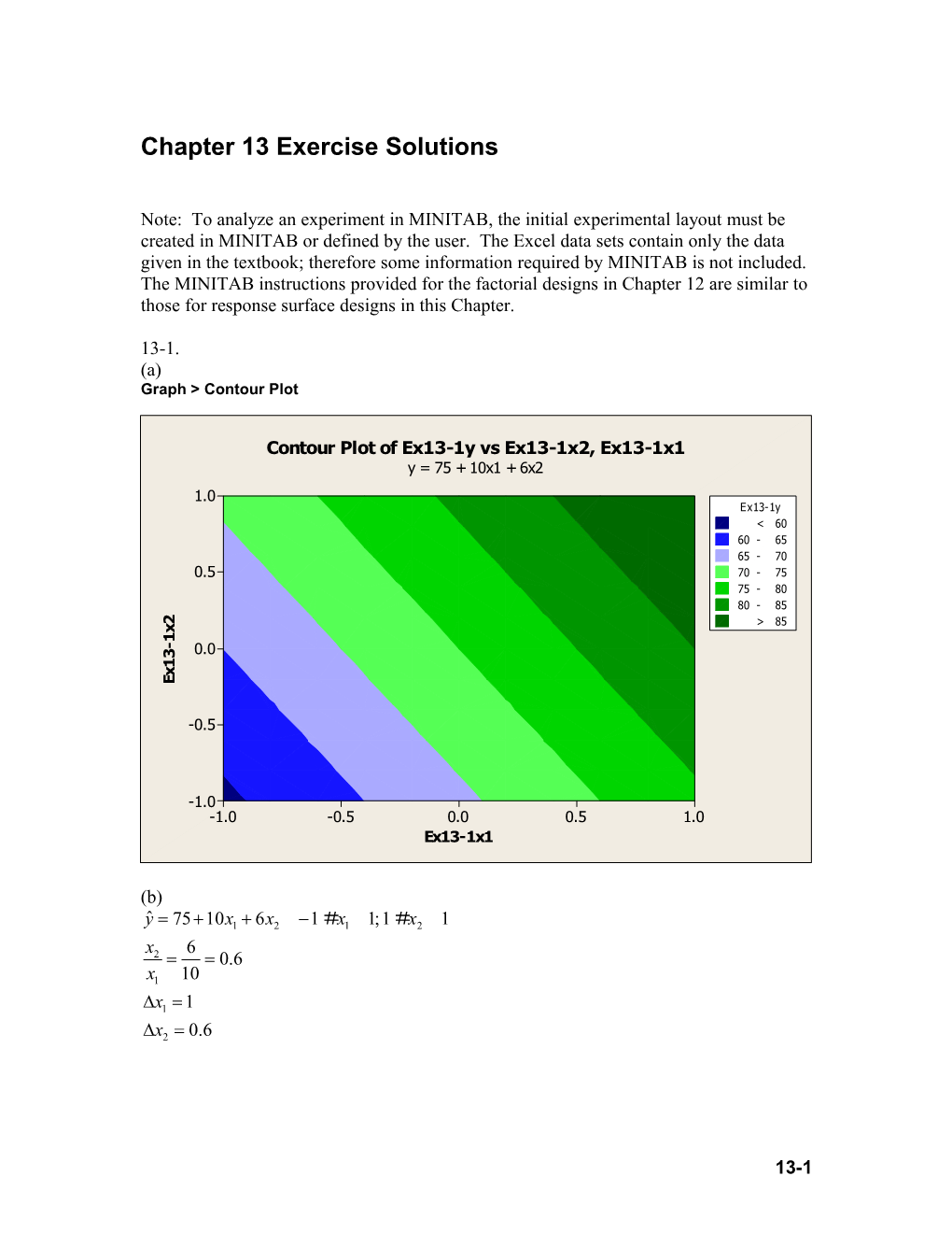 Chapter 13 Exercise Solutions