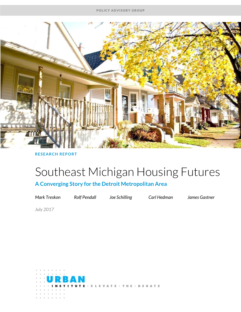 Southeast Michigan Housing Futures a Converging Story for the Detroit Metropolitan Area