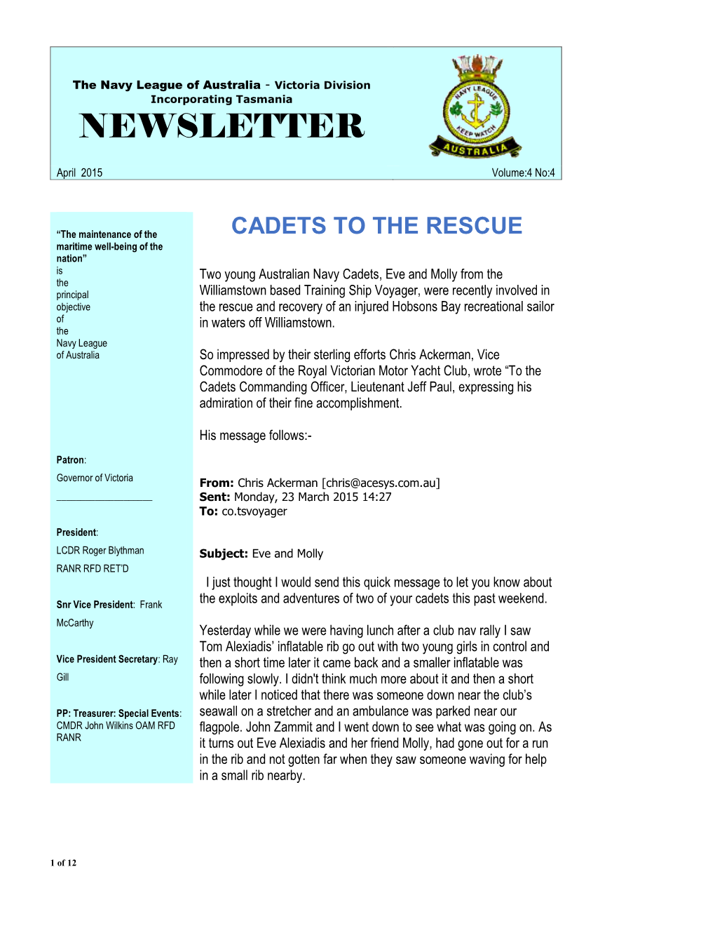 April Newsletter