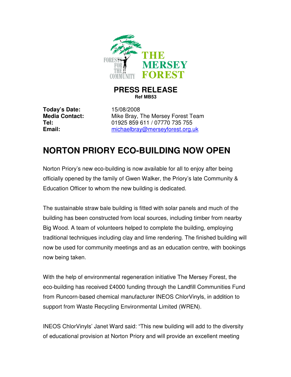 Norton Priory Eco-Building Now Open