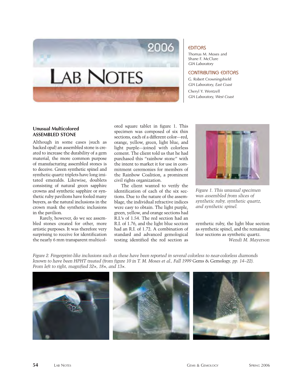 Spring 2006 Gems & Gemology Lab Notes