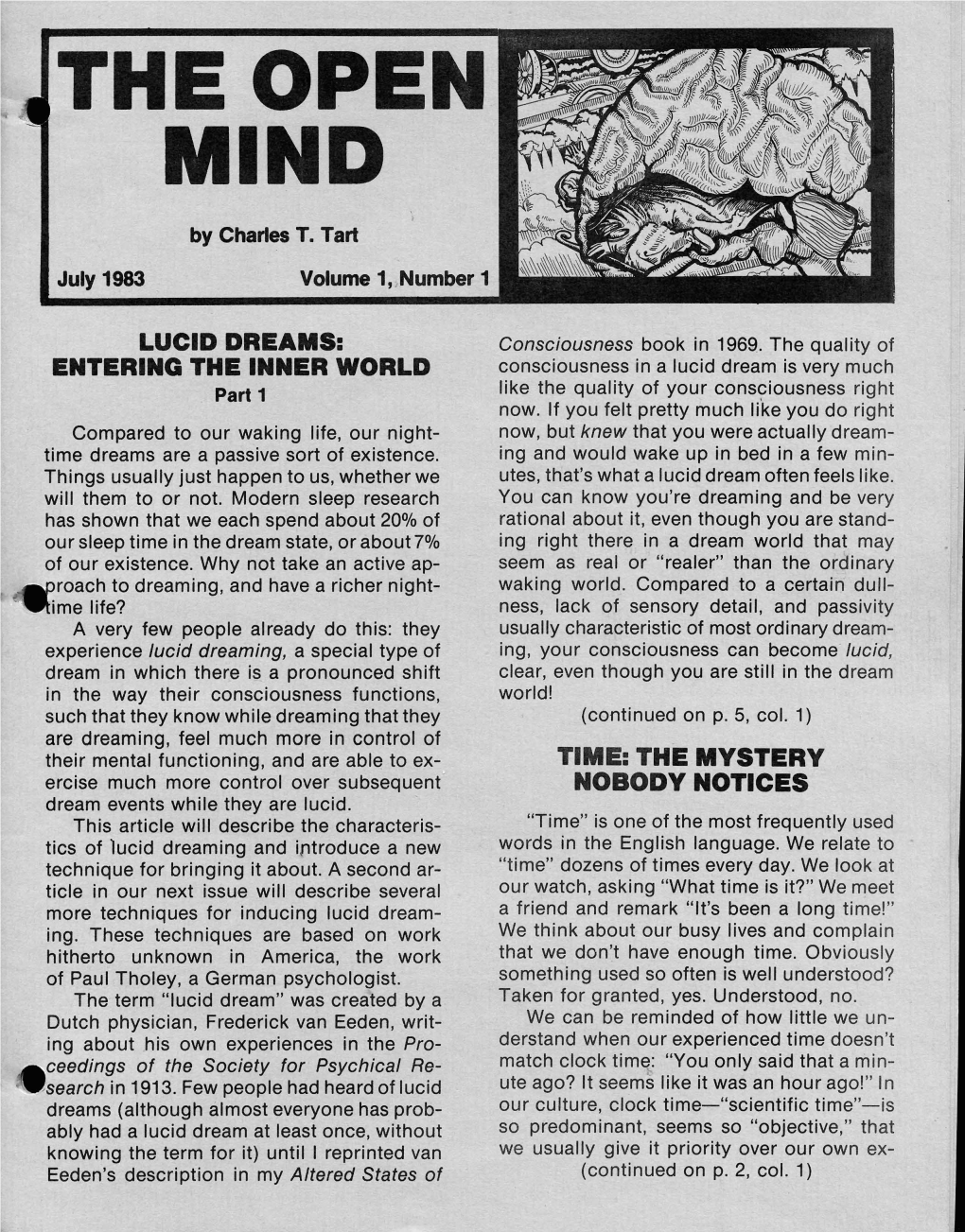 LUCID DREAMS: Consciousness Book in 1969