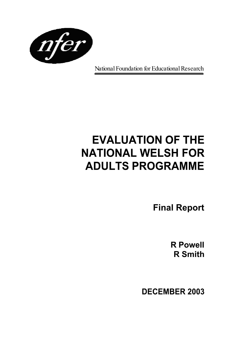 Evaluation of the National Welsh for Adults Programme