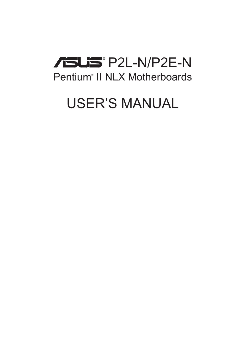 P2l-N/P2e-N User's Manual