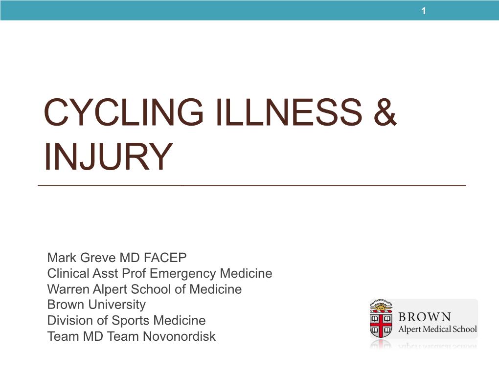 Cycling Illness & Injury