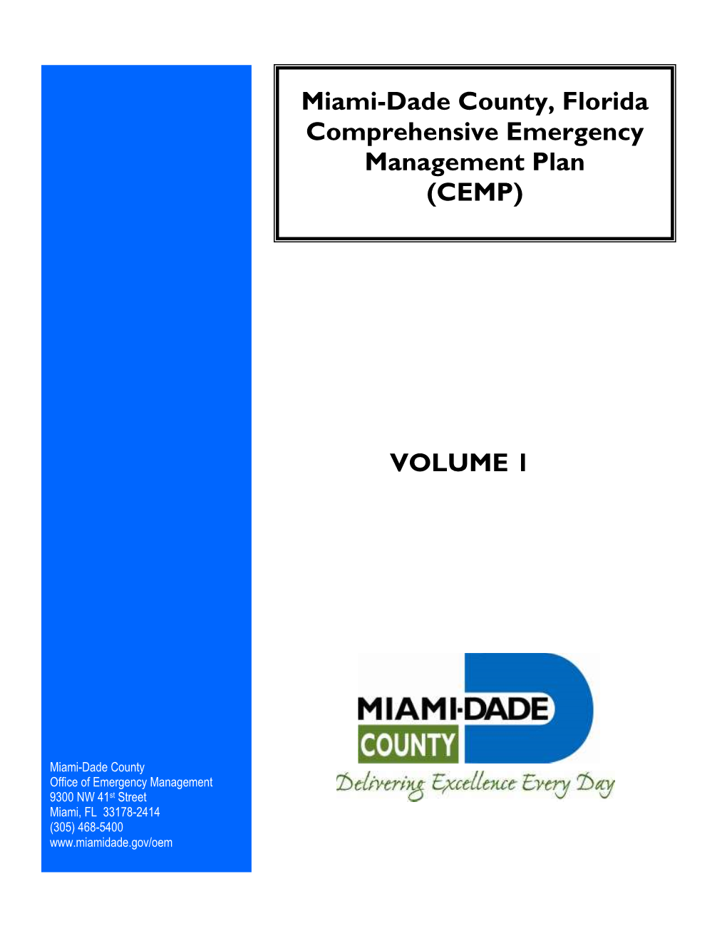 Comprehensive Emergency Management Plan (CEMP)