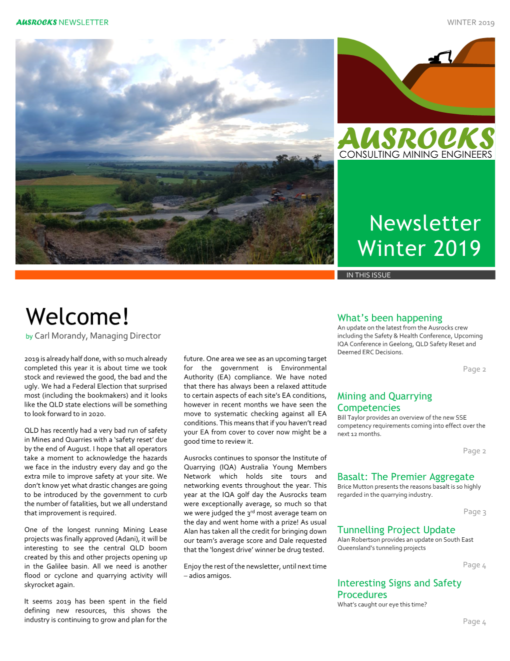 Newsletter Winter 2019