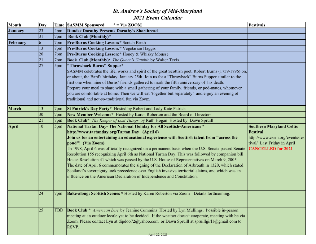 2021 Event Calendar for Website 22Apr2021.Xlsx