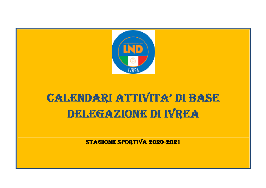 Calendari Attivita Di Base