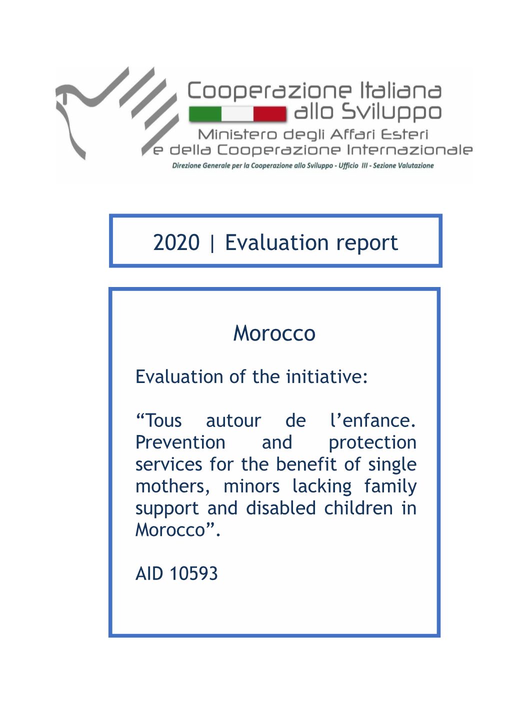 2020 | Evaluation Report Morocco